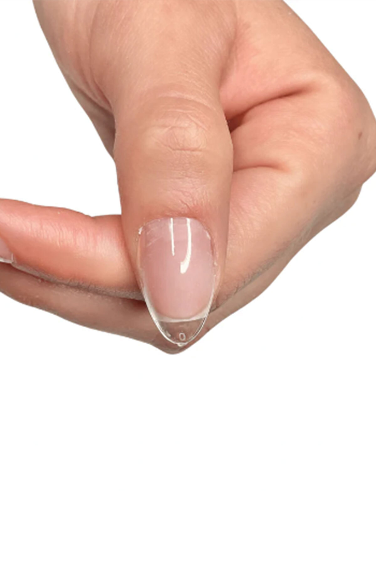 Protez takma tırnak şeffaf 100 adet uzun ömürlü kullanım (badem tırnak)