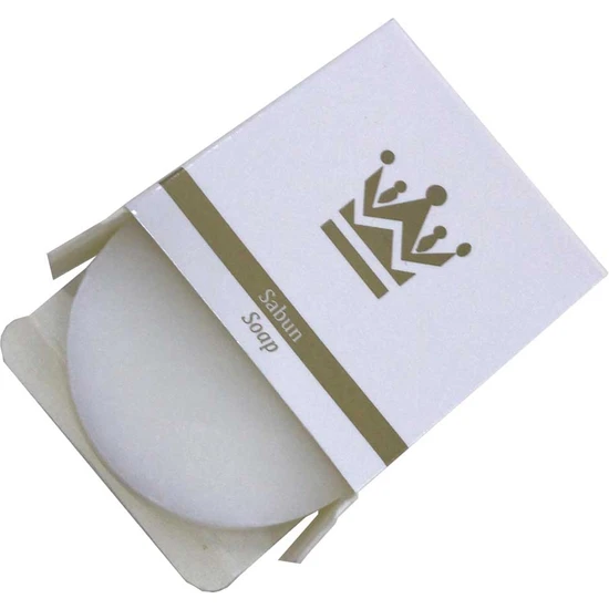  Toptan Otel Sabunu Buklet Kutulu 20 gr Beyaz Yuvarlak