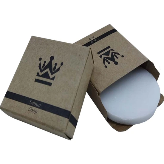  Toptan Otel Sabunu Buklet Kutulu 20 gr Beyaz Yuvarlak