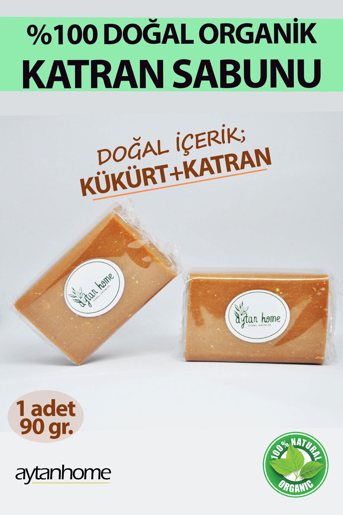 Katran Sabunu Kükürt Içerikli (sedef, Egzama, Sivilce, Mantar, Kepek) Bakım Sabunu 90gr.