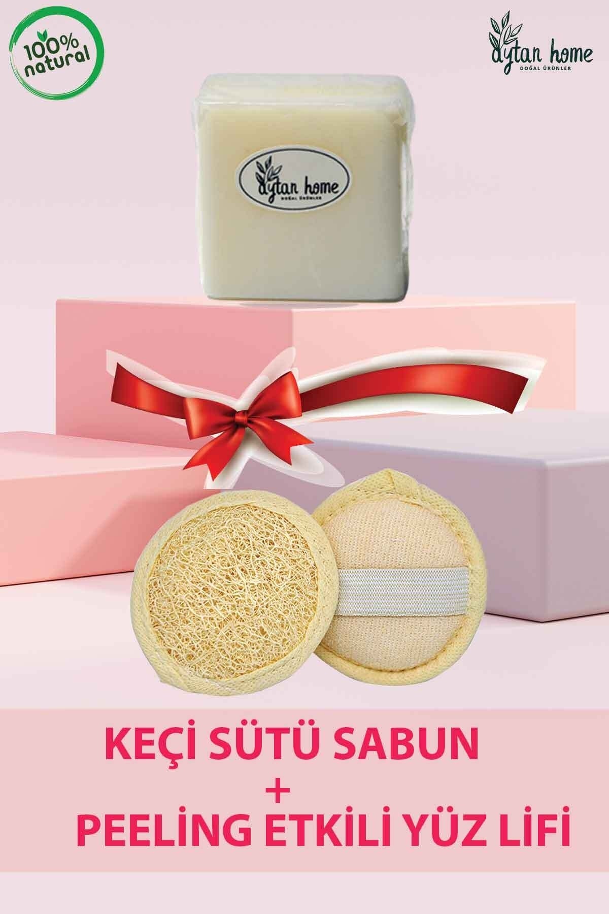 Keçi Sütü Sabun + Yüz Lifi (yüz Aydınlatma Etkili Sabun, Peeling Yüz Lifi)