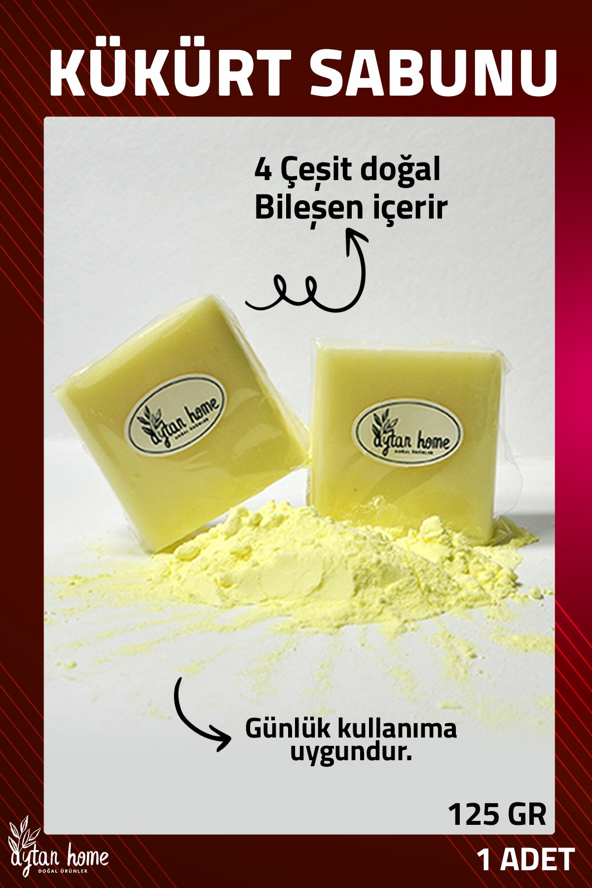 Toptan Kükürt Sabunu/salisilik Asit Ve Çay Ağacı Yağlı 125gr (sivilce-akne-egzama-sedef-mantar)