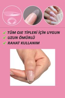 Protez takma tırnak şeffaf 100 adet uzun ömürlü kullanım (badem tırnak)