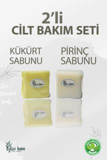 Kükürt Sabunu + Pirinç Sabunu (2’li Ekonomik Cilt Bakım Seti)
