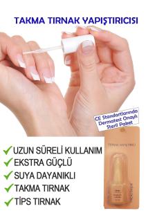 Takma Tırnak Yapıştırıcı Protez Yapıştırıcı Jel Tak Çıkar Yapıştırma Fırçalı