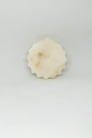 Hediyelik promosyon Saf beyaz sabun yuvarlak tırtıllı kekikli 25 gr