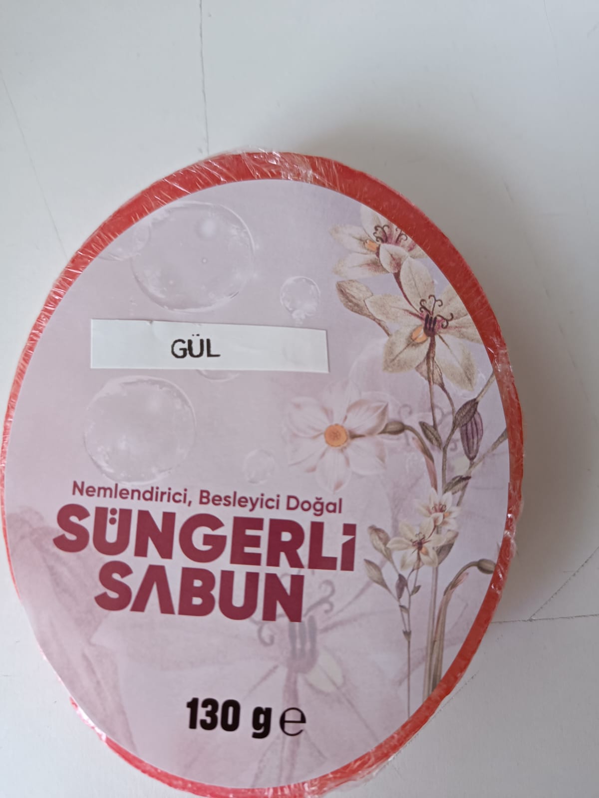 Toptan Süngerli Gül Özlü Sabun