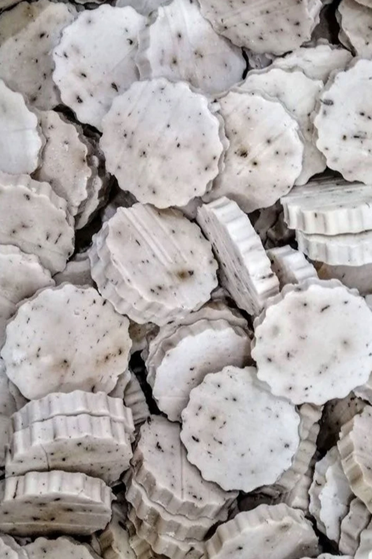 Hediyelik promosyon Lavanta kokulu yuvarlak tırtıllı beyaz sabun 25 gr